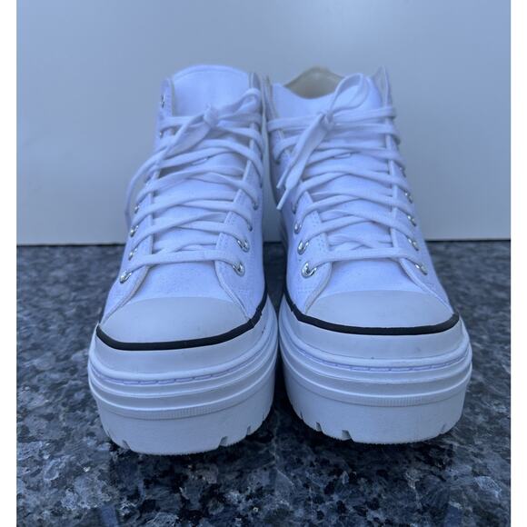 Converse CT All Star White Lugged Heel Platform Women Sneakers A10364C Sz 10.5 - Picture 3 of 15